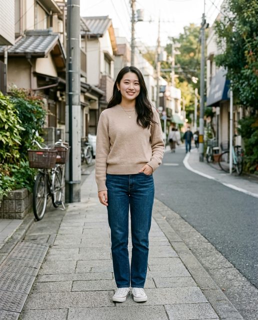 普段着の女性の写真